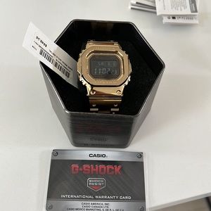 BRAND NEW NEVER WORN Casio digital G shock in Gold.  GUARANTEED AUTHENTIC